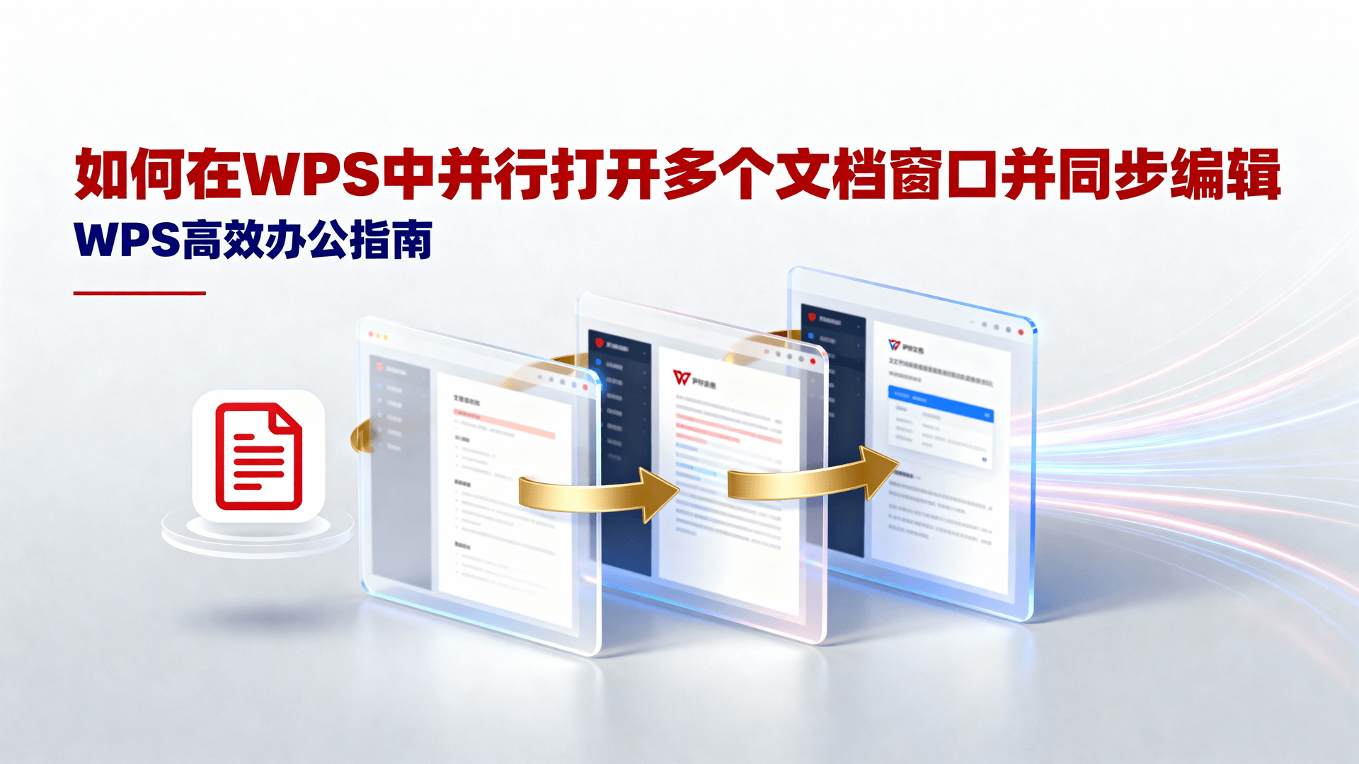 如何在WPS中并行打开多个文档窗口并同步编辑